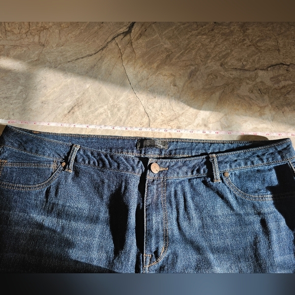 1822 Denim Dark Blue Women's Jeans Skinny Leg High Rise 22w - Picture 6 of 8